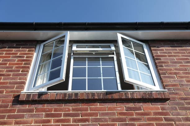 uPVC casement windows on a house exterior